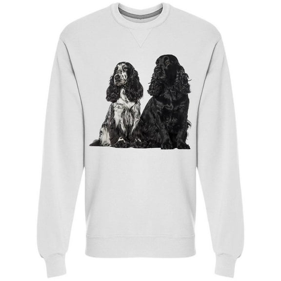 Two Cockers Sitted Together Sweatshirt Men -Image by Shutterstock, Male Small
