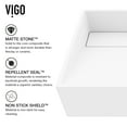 thumbnail image 3 of VIGO Starr Modern White Matte Stone 17 in. L x 13 in. W x 5 in. H Rectangular Vessel Bathroom Sink, 3 of 9