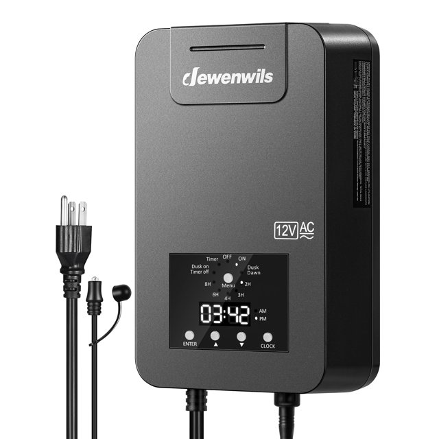 Transformador de paisaje DEWENWILS de 200 W, 120 V AC a 12 V/14 V AC
