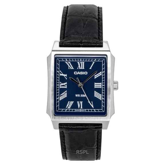 Casio Standard Analog Leather Strap Blue Dial Quartz MTP-B190L-2BV Men's Watch