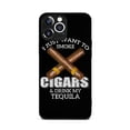thumbnail image 2 of Black Phone Case I Just Want to Smoke Cigars and Be A Engraver Engravers Compatible with iPhone 12 Mini Case Case Cover Cover, 2 of 5