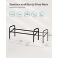 thumbnail image 3 of Expandable Shoe Rack, 1 Tier Shoe Rack Shelf, Adjustable Shoe Organizer Storage for 10 Pairs of Shoes, Metal Free Standing Shoe Racks for Closet, Front Door Entryway, Easy Assembly, Ink Black, 3 of 7