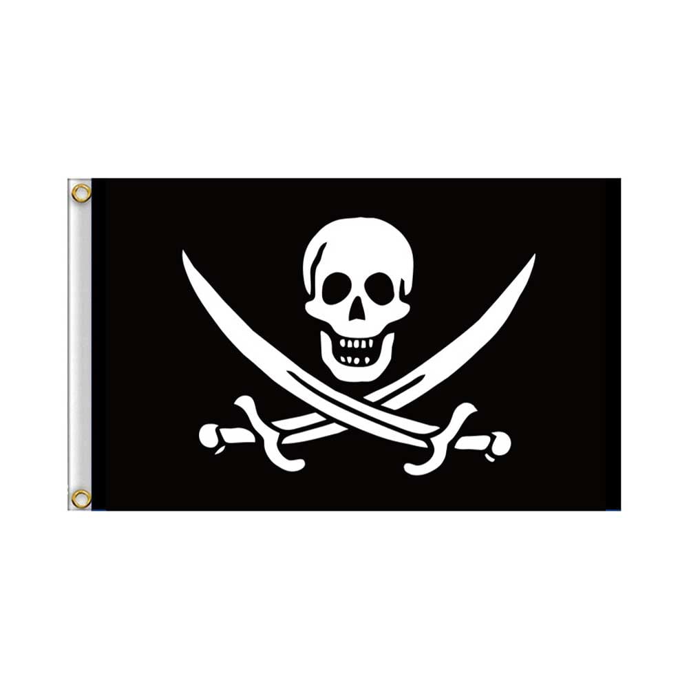 3x5 Pirate Bones Skelton Heart Microprose Micropose Flag 3'x5' Banner Grommets 
