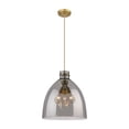 thumbnail image 2 of Innovations Lighting  Newton Bell - 3 Light 18" Cord Hung Pendant Brushed Brass/Plated Smoke, 2 of 5