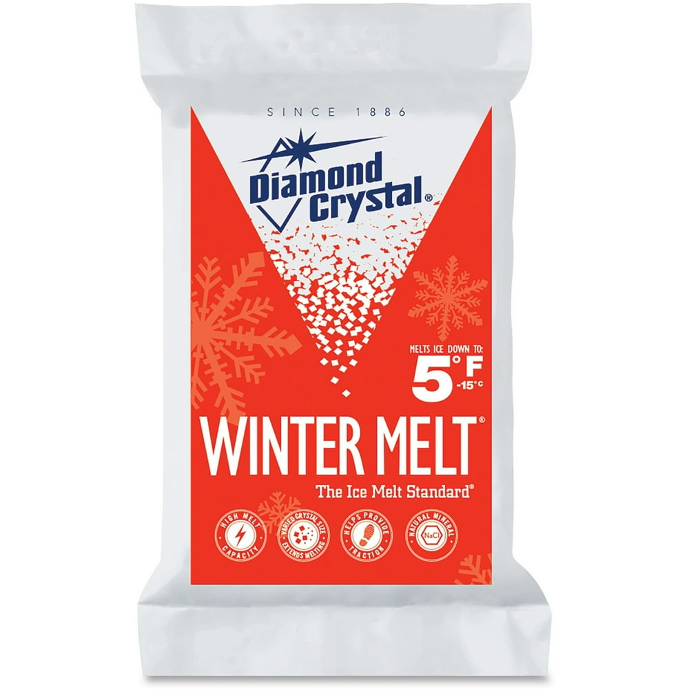 Diamond Crystal, GNR12604, Winter Melt Ice Melt Salt, 1 Bag, Red,White