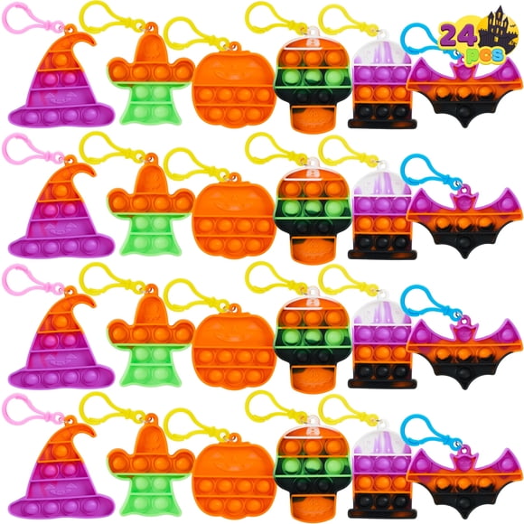 Llaveros JOYIN de juguete con forma de burbuja para Halloween, 24 unidades