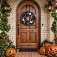 thumbnail image 2 of ​​XIANXIAN Halloween Black Wreath - Mysterious Porch Door Decor for Harvest Holiday Atmosphere Gothic Arrangement, Halloween Decorations for Home Wall Decor​​, 2 of 8