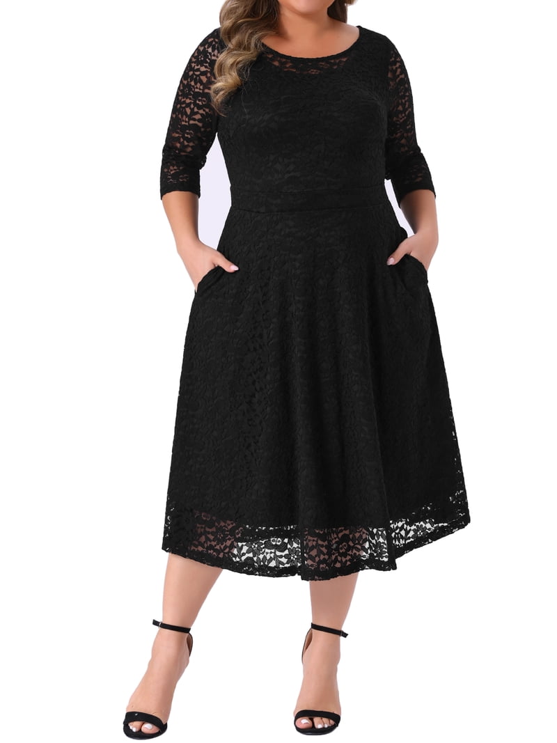 Black Dress Plus Size Day Party Outfits Little Black Dress, Plus Size Black  Dresses