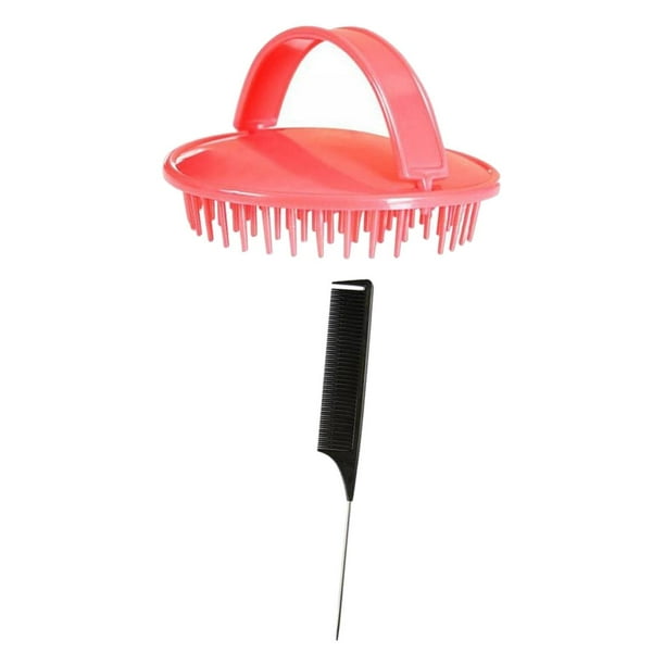 Peine antiestático para mechas y mechas con cepillo para champú y cola de rata Peine Cepillo Rojo