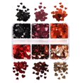 thumbnail image 1 of 6 rejillas de corazones de amor mezclados, lentejuelas, copos de brillo rojo negro para esmalte de Gel, decoraciones de San Valentín, suministros de uñas, accesorios, 1 of 4
