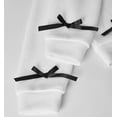 thumbnail image 4 of LIIPEE Girls Outfit Sets Casual Solid Color Long Sleeve Crew Neck Bowknot Decoration Texture Button Down Shirt Pleated Skirt 2 Piece Set Kids Comfortable Breathable Cute Clothing,White,8-9 Years, 4 of 9