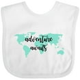 thumbnail image 3 of Inktastic Adventure Awaits Teal World Map Boys or Girls Baby Bib, 3 of 4