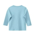 thumbnail image 3 of TQWQT 3/4 Sleeve Shirts for Girls Fall Cute Girls Tops Size 10-12 Crew Neck Tshirts Trendy Kids Tween Girls Clothes Sky Blue 3-4 Years, 3 of 5