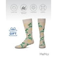 thumbnail image 6 of MeMoi Money Bags Cash Print Bamboo Blend Men's Crew Socks - Mens - Male, 10-13, Oatmeal Heather, 6 of 12