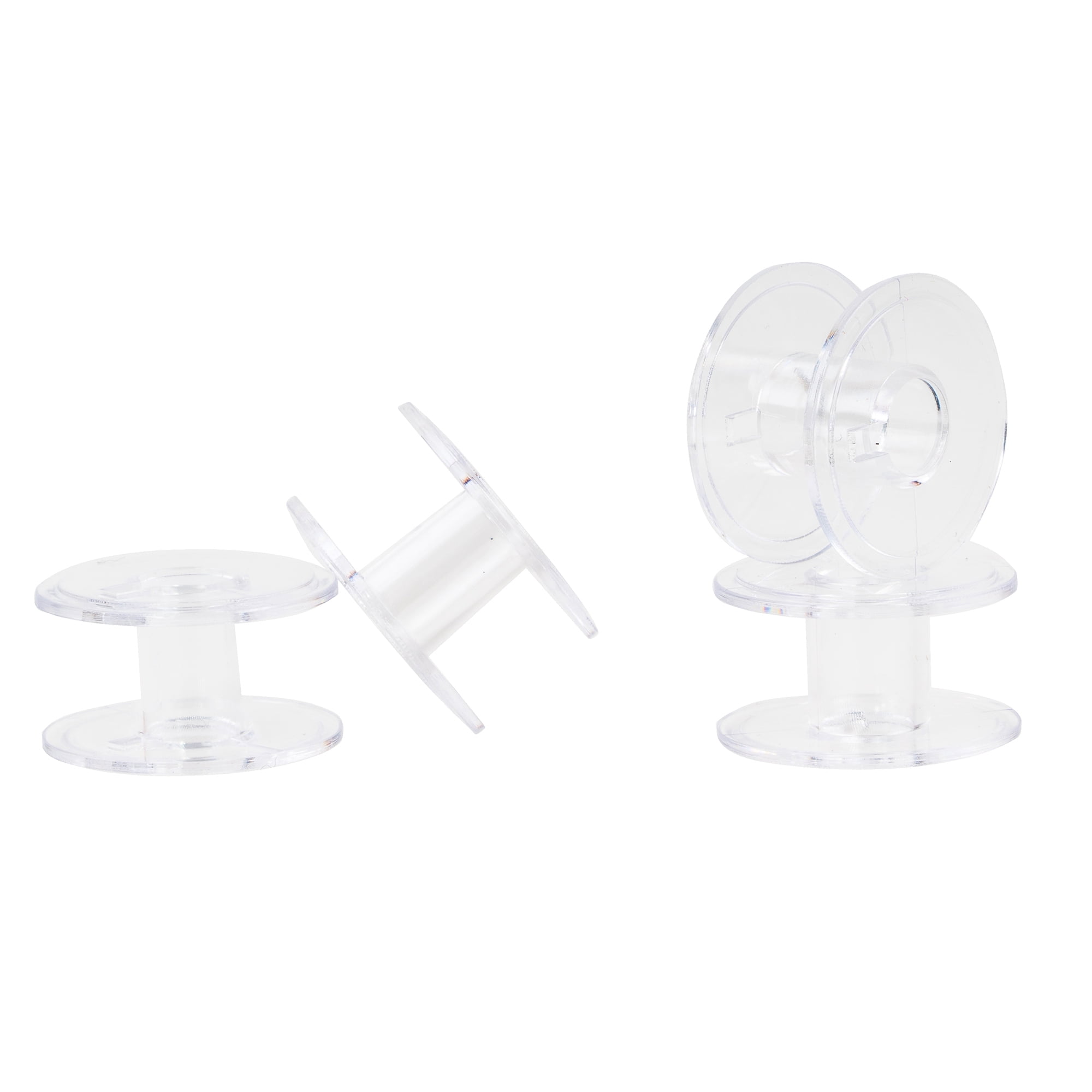 Hello Hobby Class 15 Plastic Clear Transparent Bobbins, 4 Count
