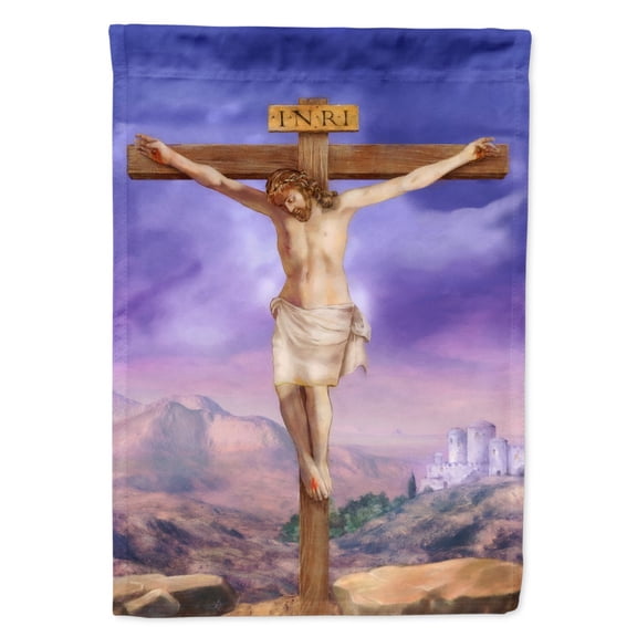Easter Jesus Crucifixion Flag Canvas House Size