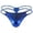 Blue, variant on Men's Patent Leather Gilded Triangle Sexy Briefs White S