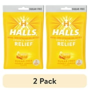(2 pack) HALLS Relief Honey Lemon Sugar Free Cough Drops, 25 Drops