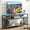 Grey-58In, variant on Homhougo 65'' TV Stand for Television up to 75 Inches, Entertainment Center with 3-Tier Open Storage Shelves, TV Media Console Table with Quadruple-Tube Support for Living Room, Grey