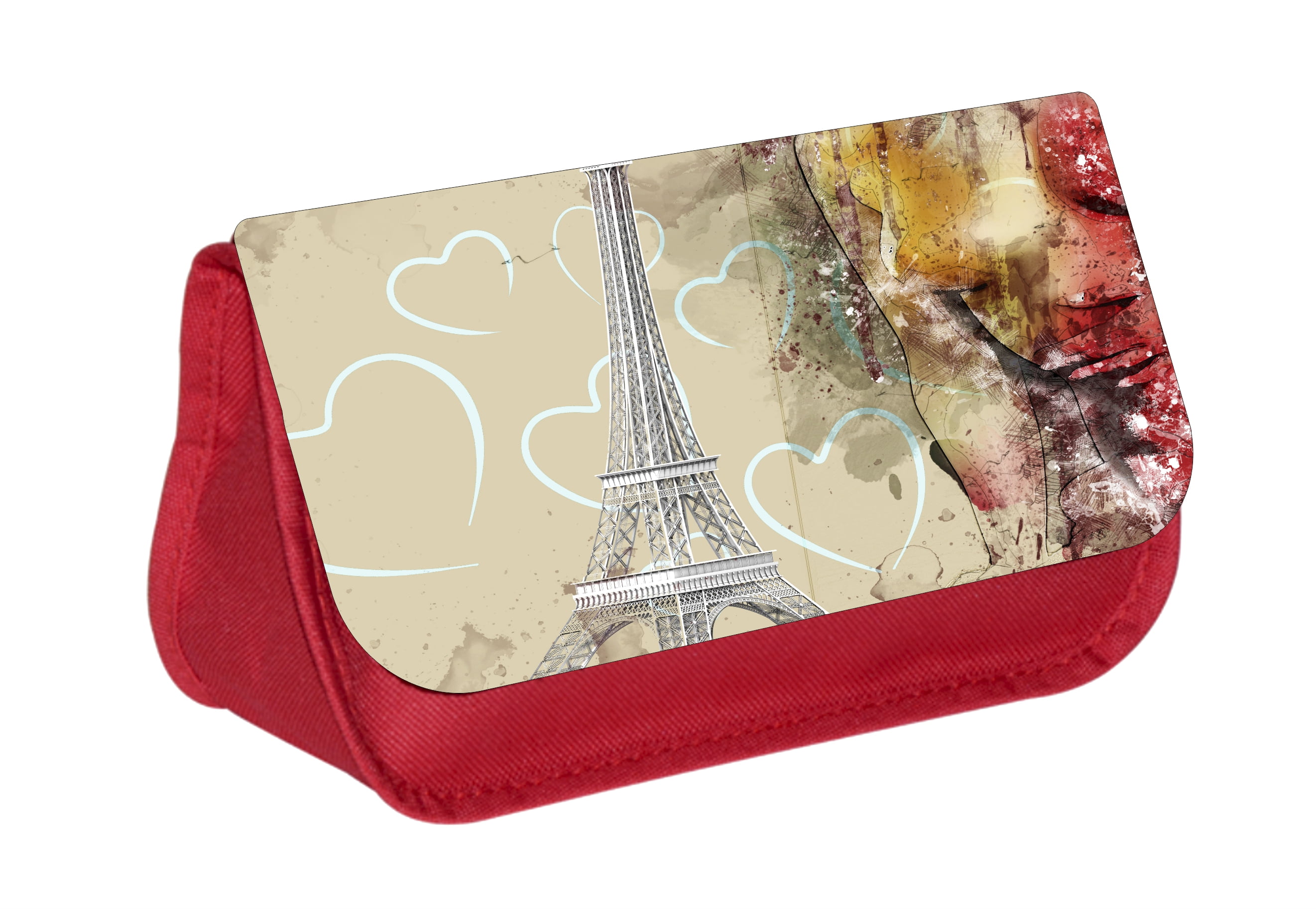 Parisian Eiffel Tower Paris France Abstract Love Art - Red Cosmetic ...