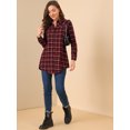 thumbnail image 2 of Unique Bargains Femmes Mouchoir Ourlet Ouvert devant Plaids Cardigan, 2 of 6