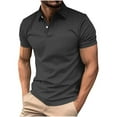 thumbnail image 3 of BiZtdJrK Big and Tall Polos Shirts for Men Gradient Color Casual Golf Shirts Short Sleeve Collared T-shirt Lightweight Summer Tees with Pocket Black L, 3 of 6