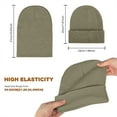 thumbnail image 2 of Women's Bomber Hats Neck Warmer Pair Unisex Knitted Beanie Acrylic Fibe Winter Hat Cuffed Outdoor, Women's Accessories Bomber Hats, 2 of 6