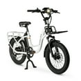 thumbnail image 6 of Concord 20" LoadPro Electric Cargo Bike 20" Wheels, 48V Class 2, Off-White, Fits Riders 4'11" - 6'3", Adult, Unisex, Online Only, 6 of 12