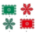 thumbnail image 3 of Toystoory Manteles individuales para , fiesta, copos de nieve, aislamiento térmico, alfombrilla de comedor hueca, de tela, bandeja, almohadilla, Cocina y Comedor Verde/35*25cm, 3 of 6
