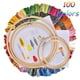 thumbnail image 3 of Juego de herramientas de hilo de punto de cruz-hilo de bordar genuino de 100 colores + accesorios + 5 círculos de bordado de bambú + 2 hojas de tela Xemadio MZQ-0853, 3 of 9