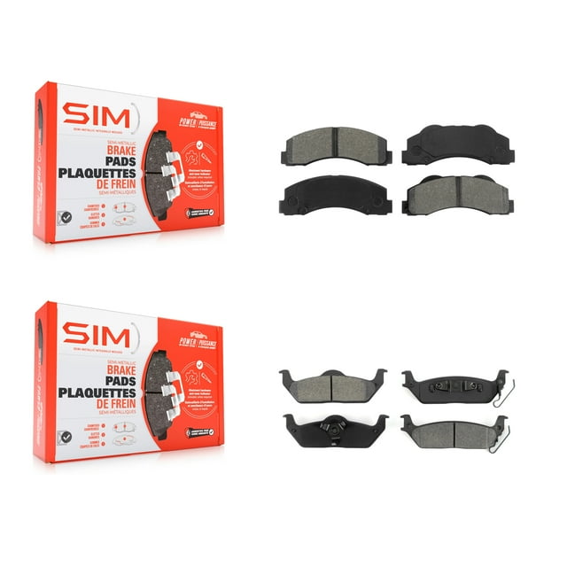 SIM Front Rear Semi-Metallic Brake Pads Kit for Car 2010-2011 Ford F-150 KSM-100160