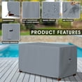 thumbnail image 3 of COVERS&ALL Patio Deck Box Cover - Heavy Duty 18 Oz Waterproof Outdoor Yard Cushion Storage Box Protection 100% Weather Resistant with Air Pockets and Drawstring. (63” W X 30”D x 28”H, Grey), 3 of 7