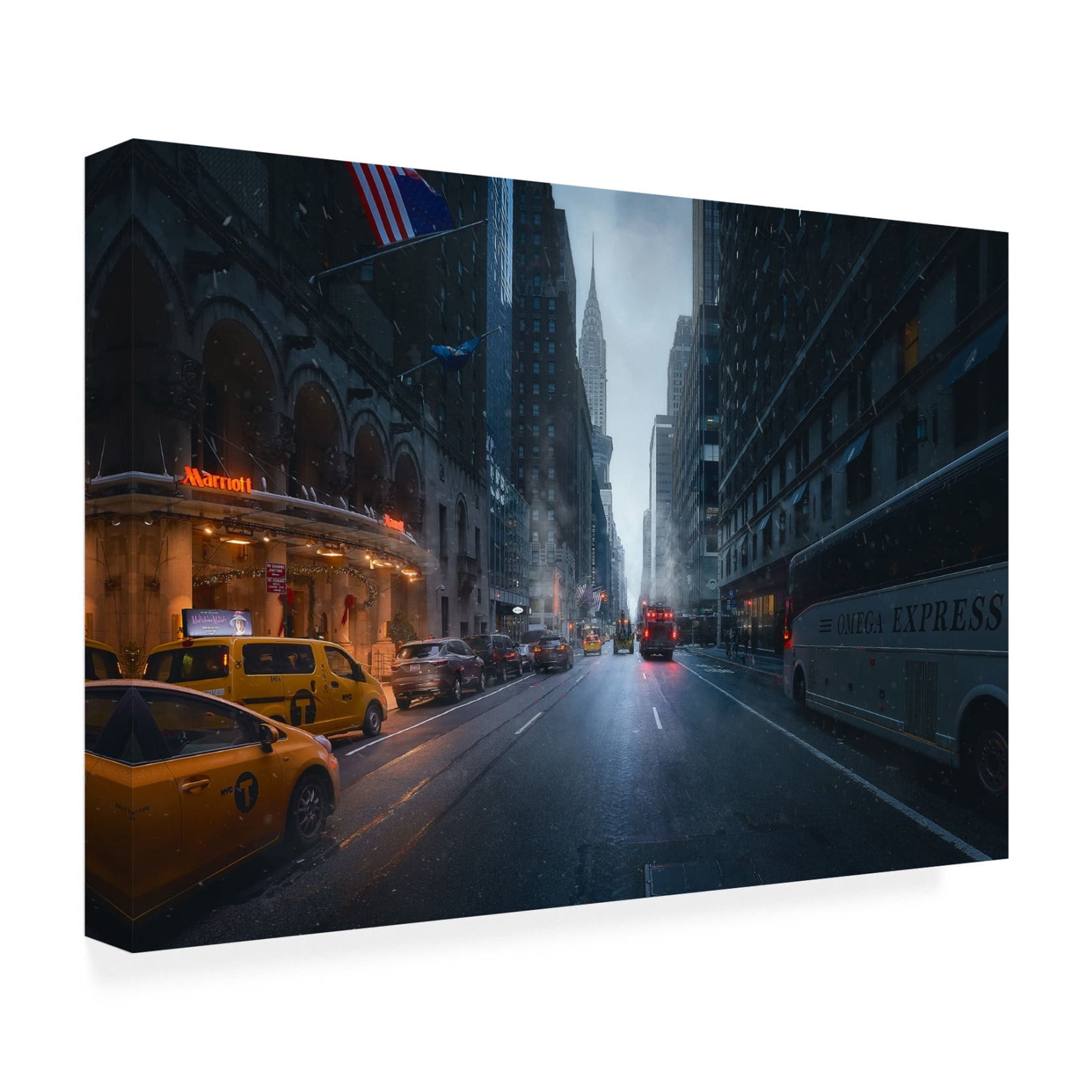Canvas Wall Art - Javier De La 'Good Morning Ny' Wall Art for Living Room, Bedroom, or Office D?cor by Trademark Fine Art - 32 x 22 Inches