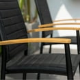 thumbnail image 5 of Armen Living Portals Outdoor Dining Chair - Aluminum - Set of 2 - Stackable - Black, 5 of 5