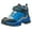 Blue, variant on Huowey Children Shoes Boys Leather Snow Boots Winter Cotton Plush and Thickened New Non and Warm Big Kid Little Kid Hiking Shoes