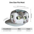 thumbnail image 4 of Kdxio Funny Cat Print Snapback Hat for Men Women,Adjustable Baseball Cap, 4 of 7