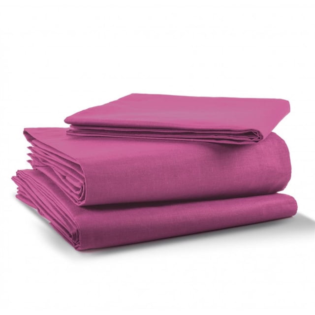 Juego de Sábanas Básica Rebeca Algodón Percal 200 King Size Fucsia Percal 200