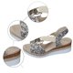 thumbnail image 5 of Bmisegm Women's Summer Fashion Open Toe Fabric Slope Heel Sandals Casual Comfortable Elastic Breathable Sandals Sandals Women Summer White 7, 5 of 9