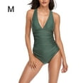 thumbnail image 3 of Wosthever Traje de baño push-up respetuoso con la piel y respetuoso con el medio ambiente para mujer, traje de baño de una pieza divertido para Traje de baño Verde METRO, 3 of 6