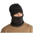 thumbnail image 3 of Dyfzdhu Men Winter Knitted Fleece Windproof Hat Scarf Mask Three-Piece Warm Black, 3 of 8