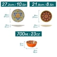 thumbnail image 2 of vancasso 12 Pieces Dinnerware Sets, Plates and Bowls Set, Porcelain Dishes Set for 4, Microwave Dishwasher Safe, Bohemian Style, 2 of 12