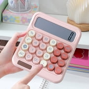 Dvkptbk pocket calculator Solar Energy Campus Dopamine Color Calculator Large Screen 12 Digit Display Office Finance Portable Calculator for Elementary School Students