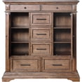 thumbnail image 6 of New Classic Furniture Mar Vista Solid Wood 6-Drawer Door Chest in Brushed Walnut, 6 of 6
