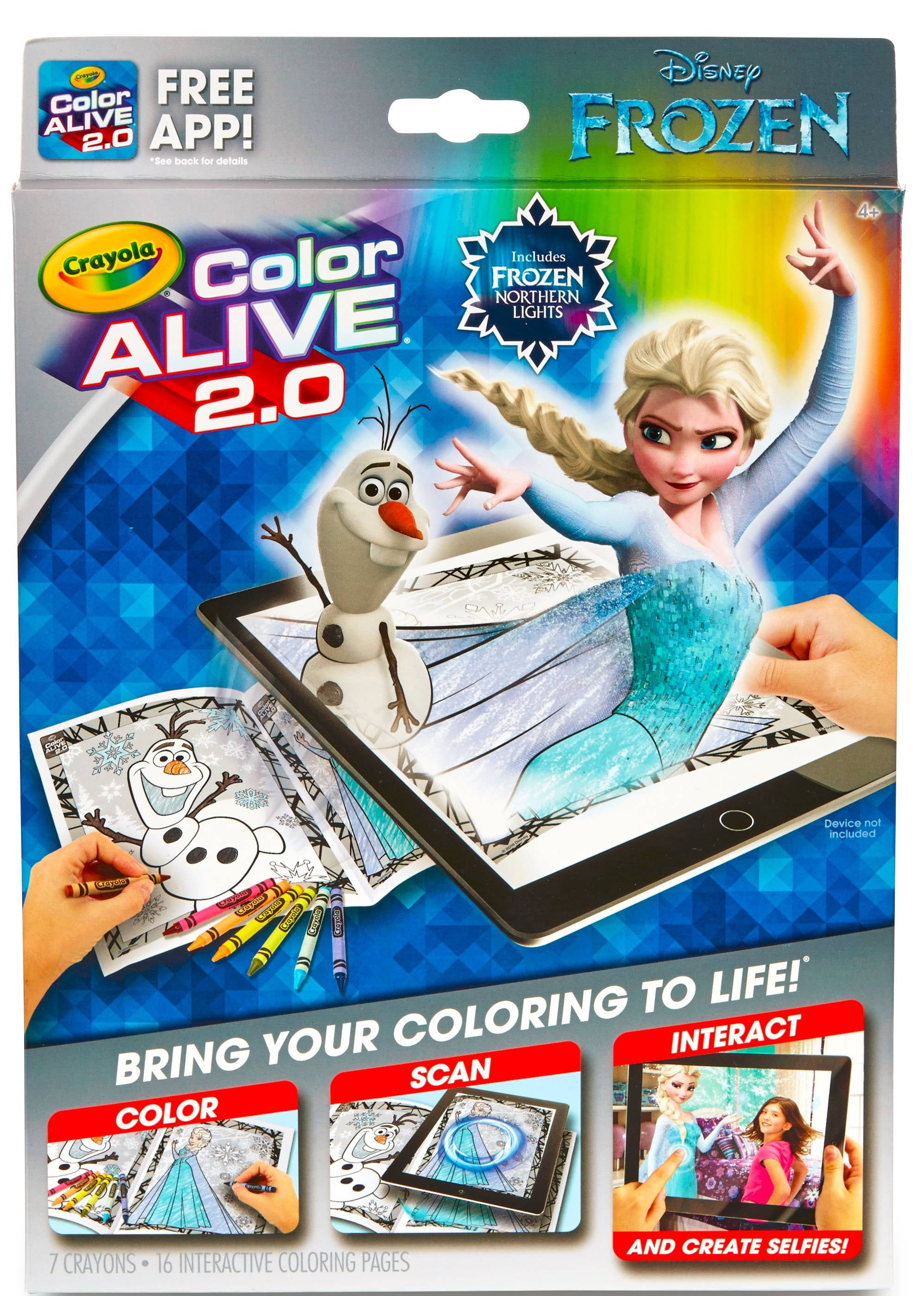 Crayola Color Alive 20, Frozen Coloring Book Set With App, 20 Pages