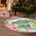 thumbnail image 5 of Fuzoiu Tropical Flamingo Print Christmas Tree Skirt,Xmas Christmas Decorations,Xmas Tree Mat for Farmhouse Holiday New Years Home Party Decor Tree Rugs-48", 5 of 6