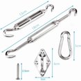 thumbnail image 3 of Kit de Fixation de Voile d'Ombrage, Kit de Fixation de Voile d'Ombrage en Acier Inoxydable pour Triangle et Carré, Rectangle, Accessoires de Fixation de Voile d'Ombrage (M6), 3 of 4