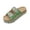Green, variant on Cork Sandals for Women Platform Flatform Rhinestone Beaded Sandals Double Buckle Strap Fancy Boho Slip On Cork Footbed Slide Summer Embellished Beach