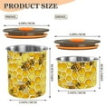 thumbnail image 3 of Bee Honeycomb Airtight Coffee Bean Canister 17oz Food Storage Containers with Lids For Gournd, Tea, Sugar, Flour, Rice, Cereal, Candy Cookie Jar, 3 of 8