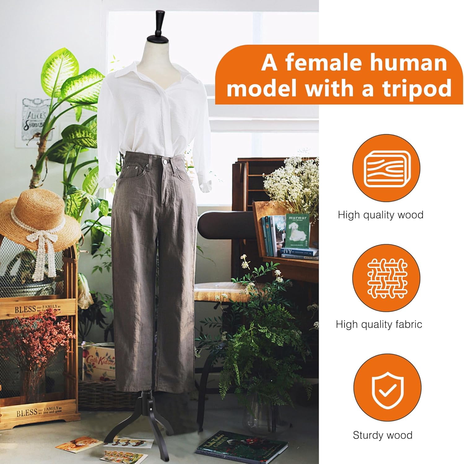 YRLLENSDAN 59-67 Inch Mannequin Body Dress Mannequin with Stand Height Adjustable Sewing Mannequin Female Mannequin Full Body Dress Forms Dress Form Mannequin for Sewing Mannequin Torso Female, Beige