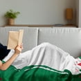 thumbnail image 3 of Hispanic Soft Flannel Fleece Throw Blanket, Mexican Themed Graphic in Flag Colors Cactus and Pepper, Cozy Plush for Indoor and Outdoor Use, 70" x 90", Dark Pink Hunter Green, by Ambesonne, 3 of 5